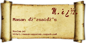 Masan Ézsaiás névjegykártya